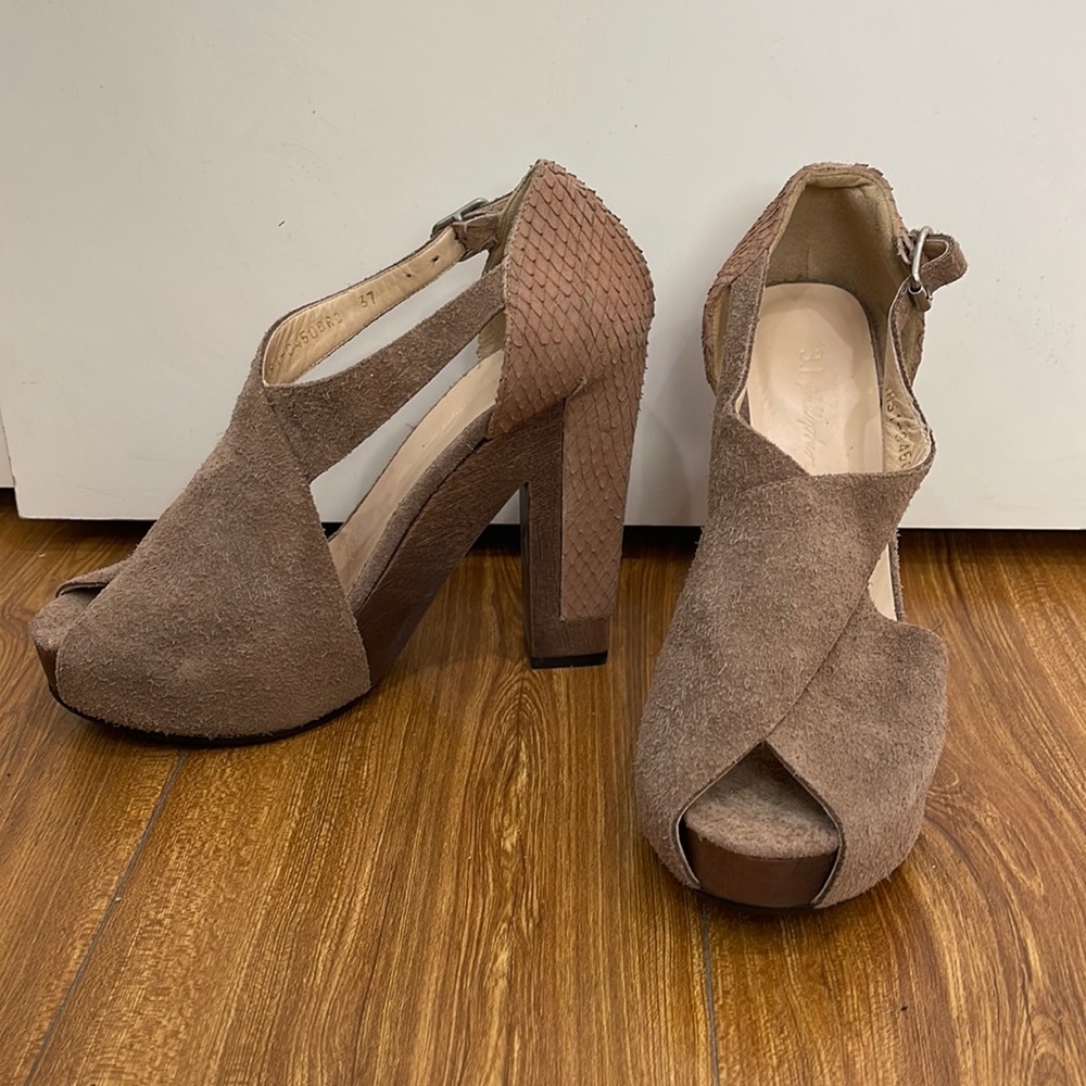 Tan suede platform by 3.1 Philip Lim